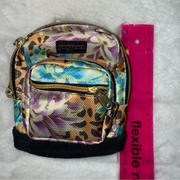 Jansport mini Colorful Floral and Leopard Print Backpack - Picture 4 of 4